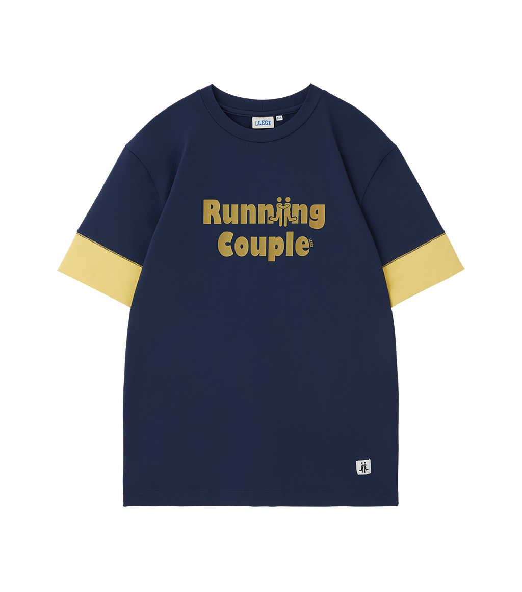 Llege - Running Couple Slim Fit Top (Navy) product image 1 | TRAB K-Fashion Australia