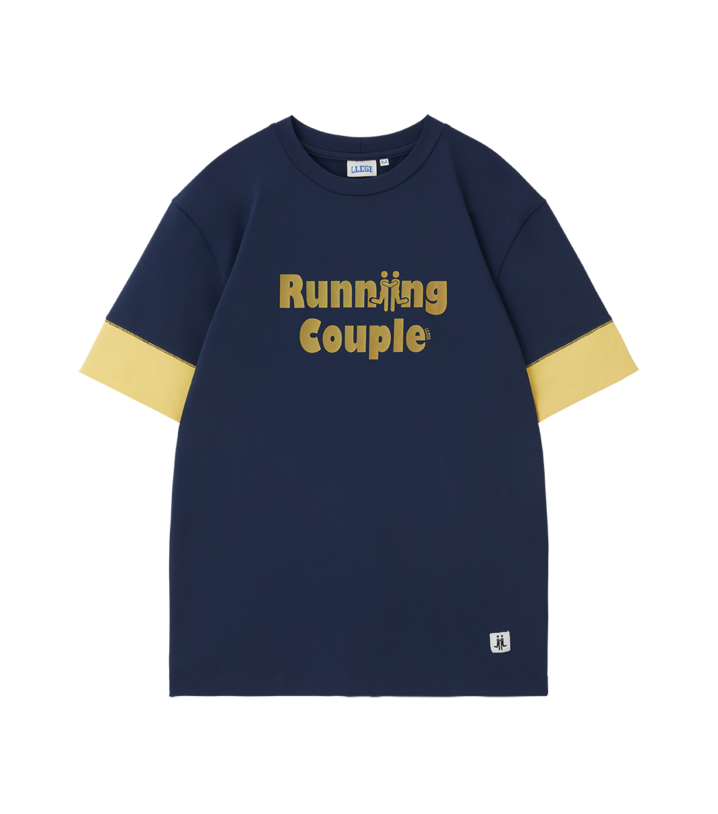 Llege - Running Couple Slim Fit Top (Navy) product image 1 | TRAB K-Fashion Australia