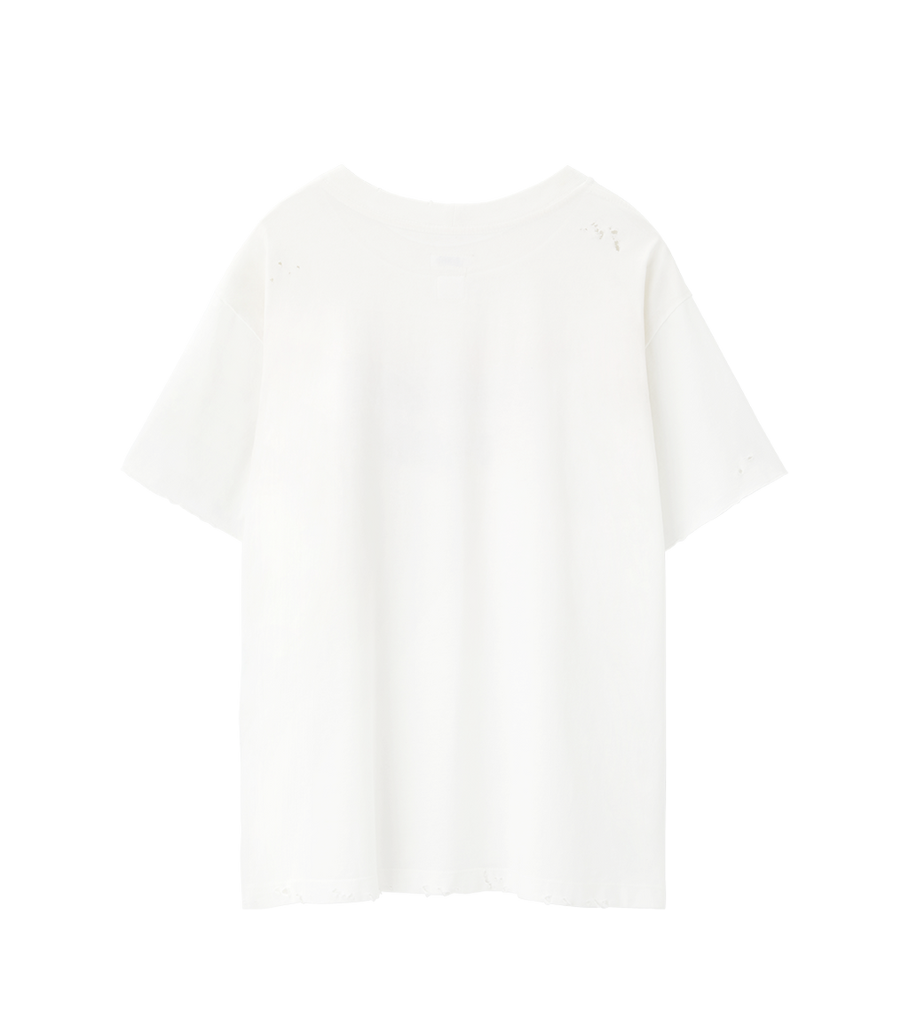 Llege - Vintage Effect Running Couple T-Shirt (White) product image 2 | TRAB K-Fashion Australia