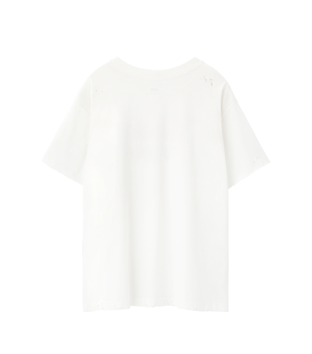 Llege - Vintage Effect Running Couple T-Shirt (White) product image 2 | TRAB K-Fashion Australia
