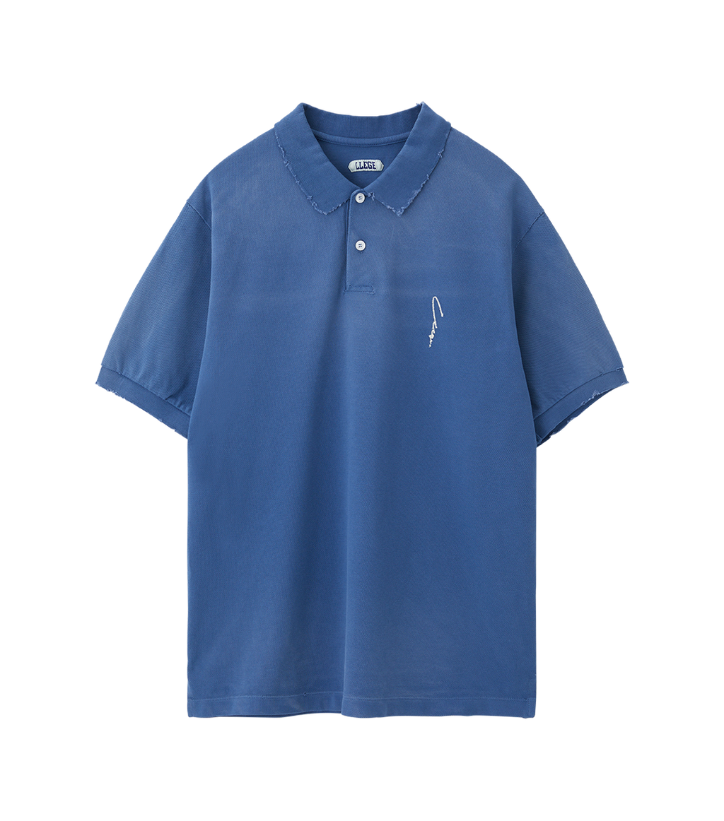 Llege - Vintage Slim Fit Pique Top (Vintage Blue) product image 1 | TRAB K-Fashion Australia