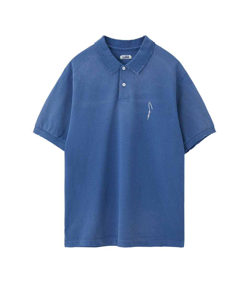 Llege - Vintage Slim Fit Pique Top (Vintage Blue) product image 1 | TRAB K-Fashion Australia