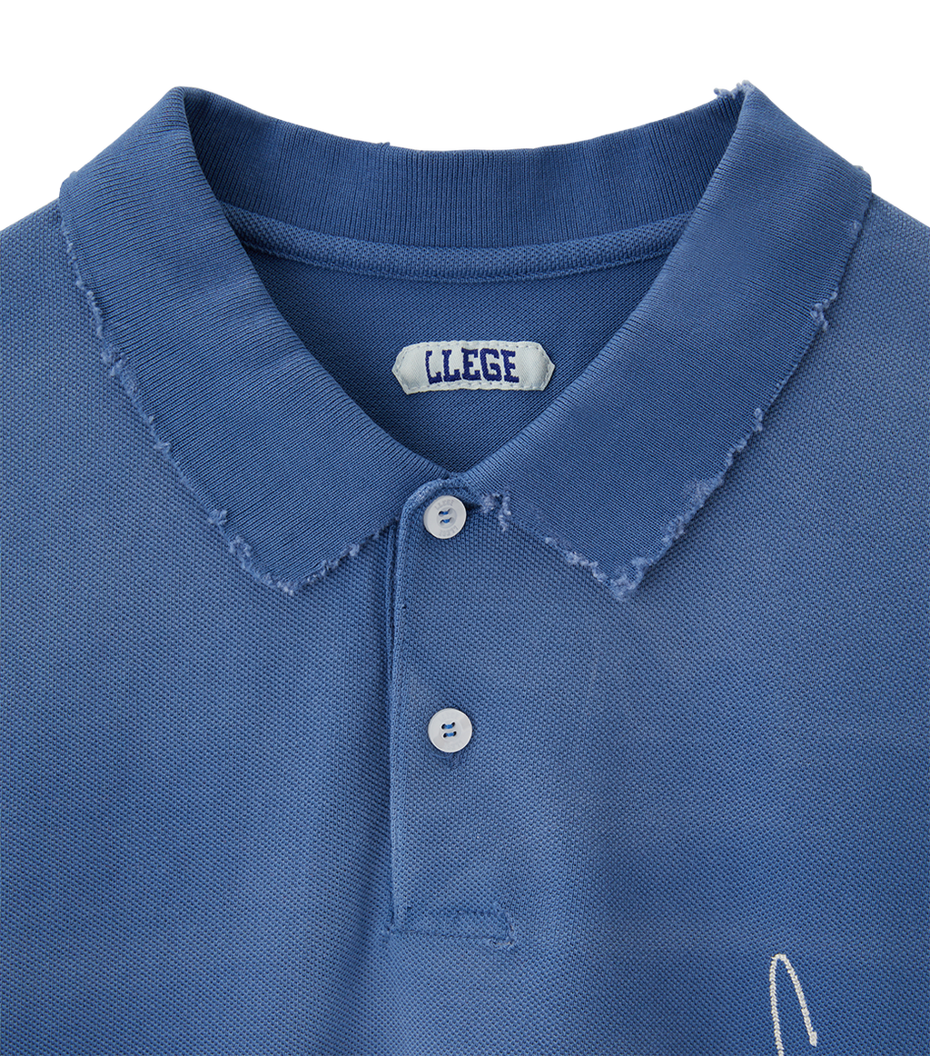 Llege - Vintage Slim Fit Pique Top (Vintage Blue) product image 4 | TRAB K-Fashion Australia