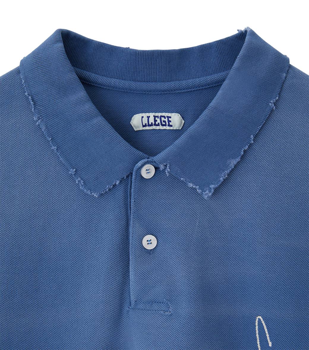 Llege - Vintage Slim Fit Pique Top (Vintage Blue) product image 4 | TRAB K-Fashion Australia