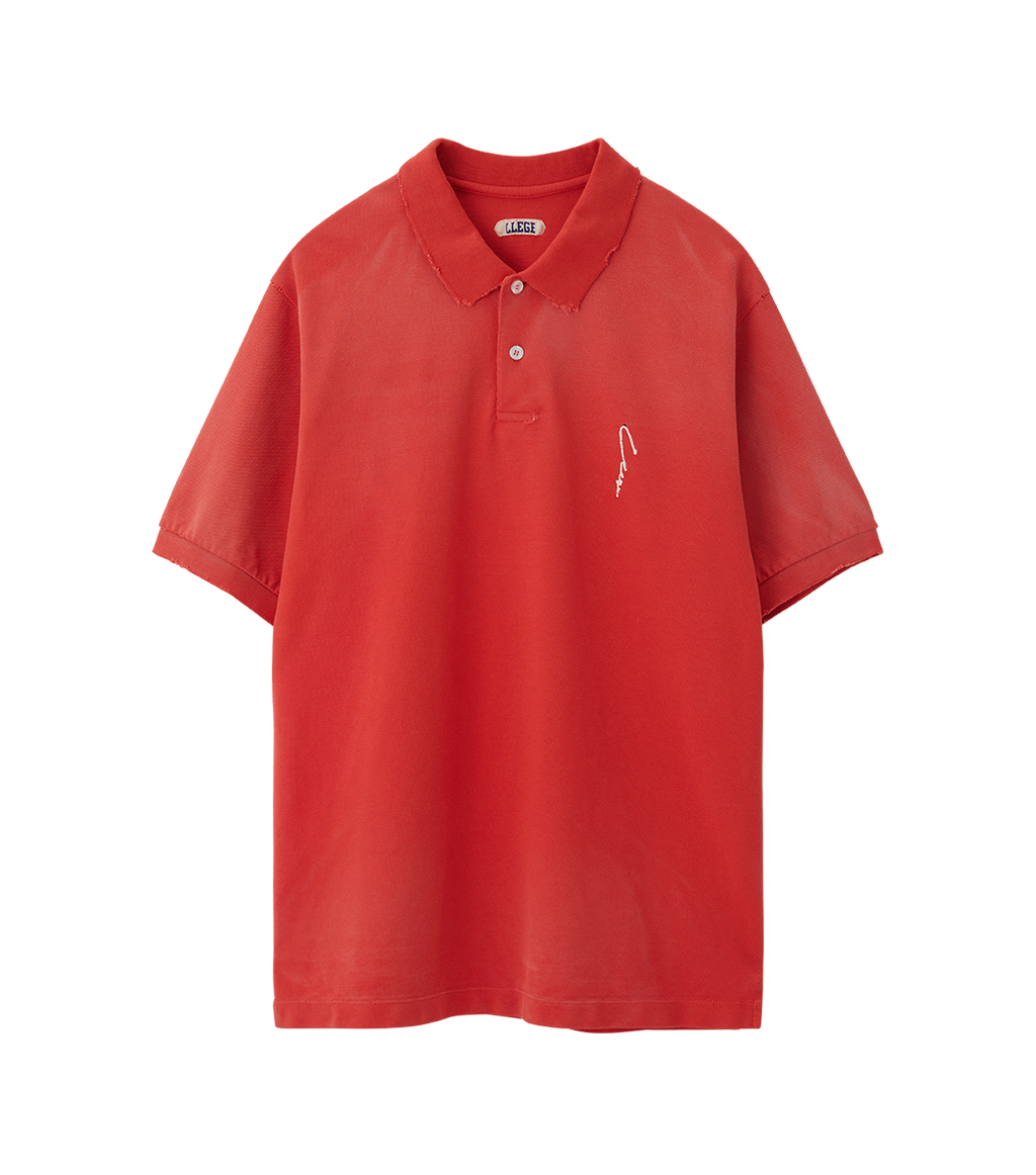 Llege - Vintage Slim Fit Pique Top (Vintage Red) product image 1 | TRAB K-Fashion Australia