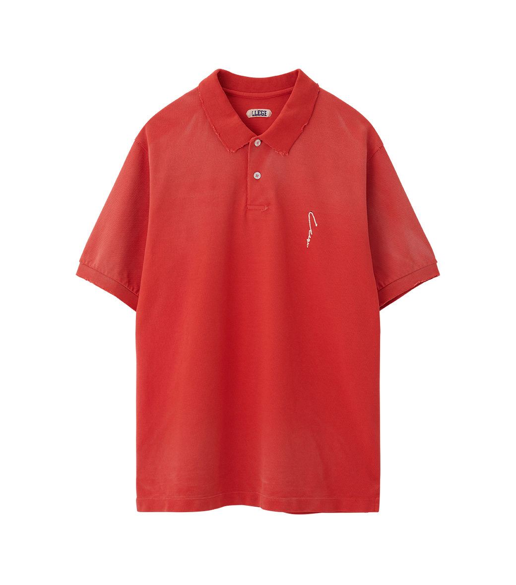 Llege - Vintage Slim Fit Pique Top (Vintage Red) product image 1 | TRAB K-Fashion Australia