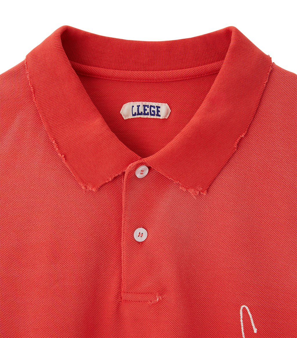 Llege - Vintage Slim Fit Pique Top (Vintage Red) product image 4 | TRAB K-Fashion Australia