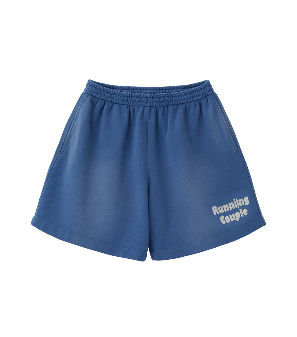 Llege - Running Couple Sweat Shorts (Washed Blue) product image 1 | TRAB K-Fashion Australia
