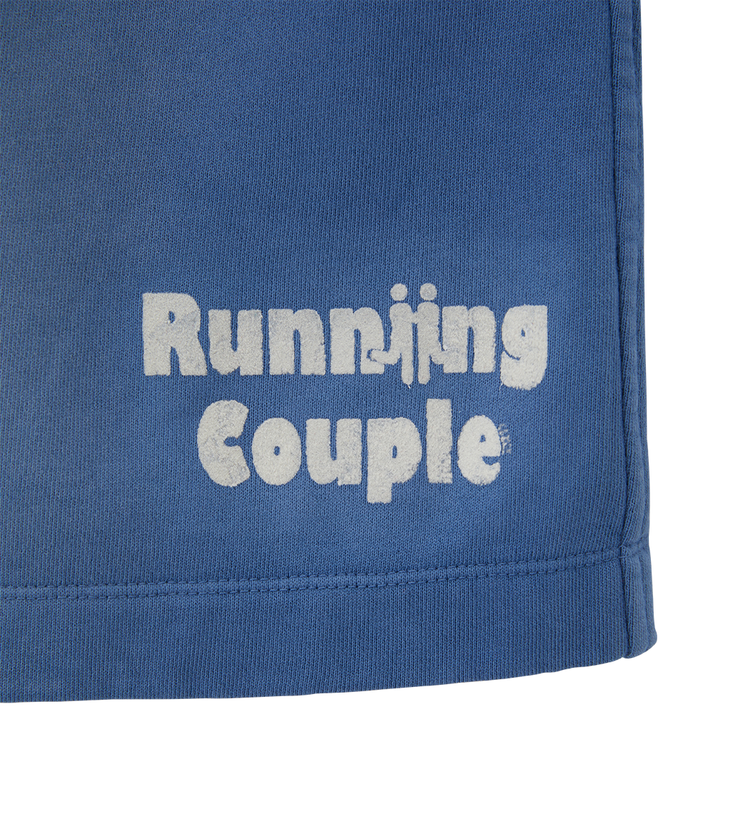 Llege - Running Couple Sweat Shorts (Washed Blue) product image 3 | TRAB K-Fashion Australia