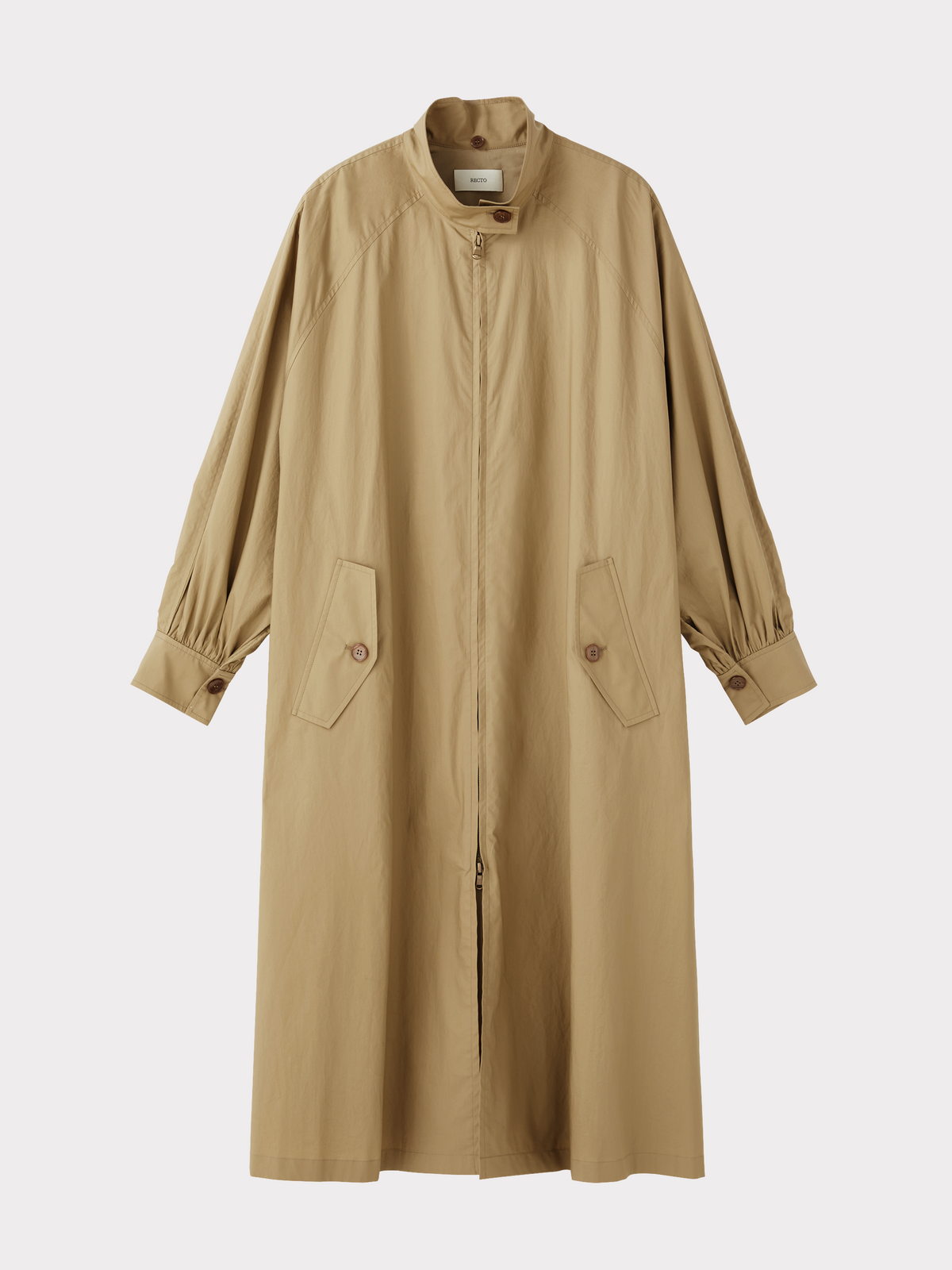 Recto - Detachable Scarf Trench Coat (Khaki Beige) product image 5 | TRAB K-Fashion Australia