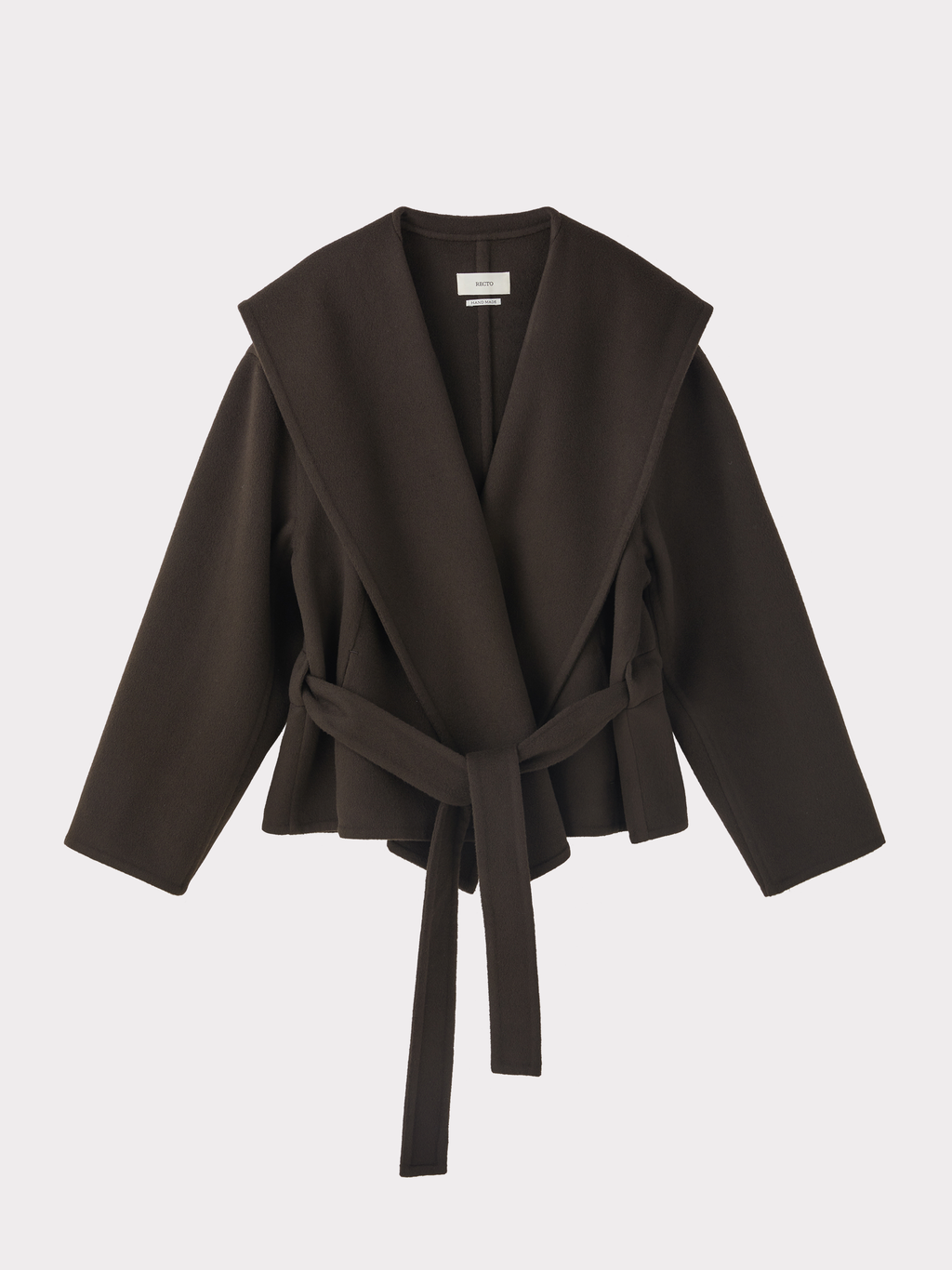 Recto - Handmade Hood Belted Coat (Dark Chocolate) product image 4 | TRAB K-Fashion Australia