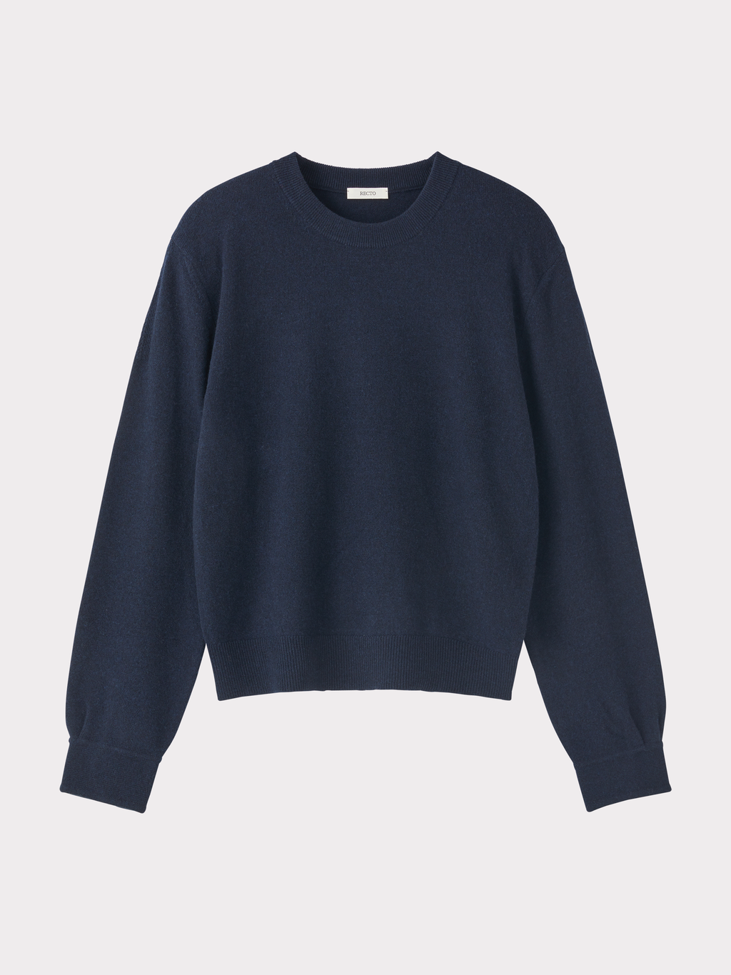 Recto - Shirt Cuffs Detail Knit Top (Indigo Navy) product image 1 | TRAB K-Fashion Australia