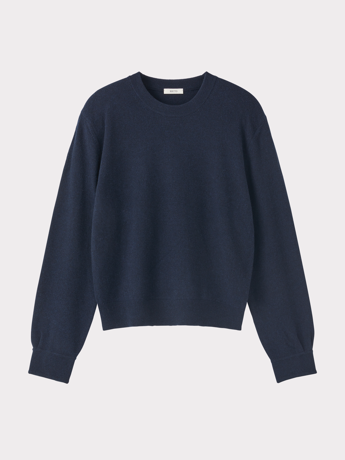 Recto - Shirt Cuffs Detail Knit Top (Indigo Navy) product image 1 | TRAB K-Fashion Australia