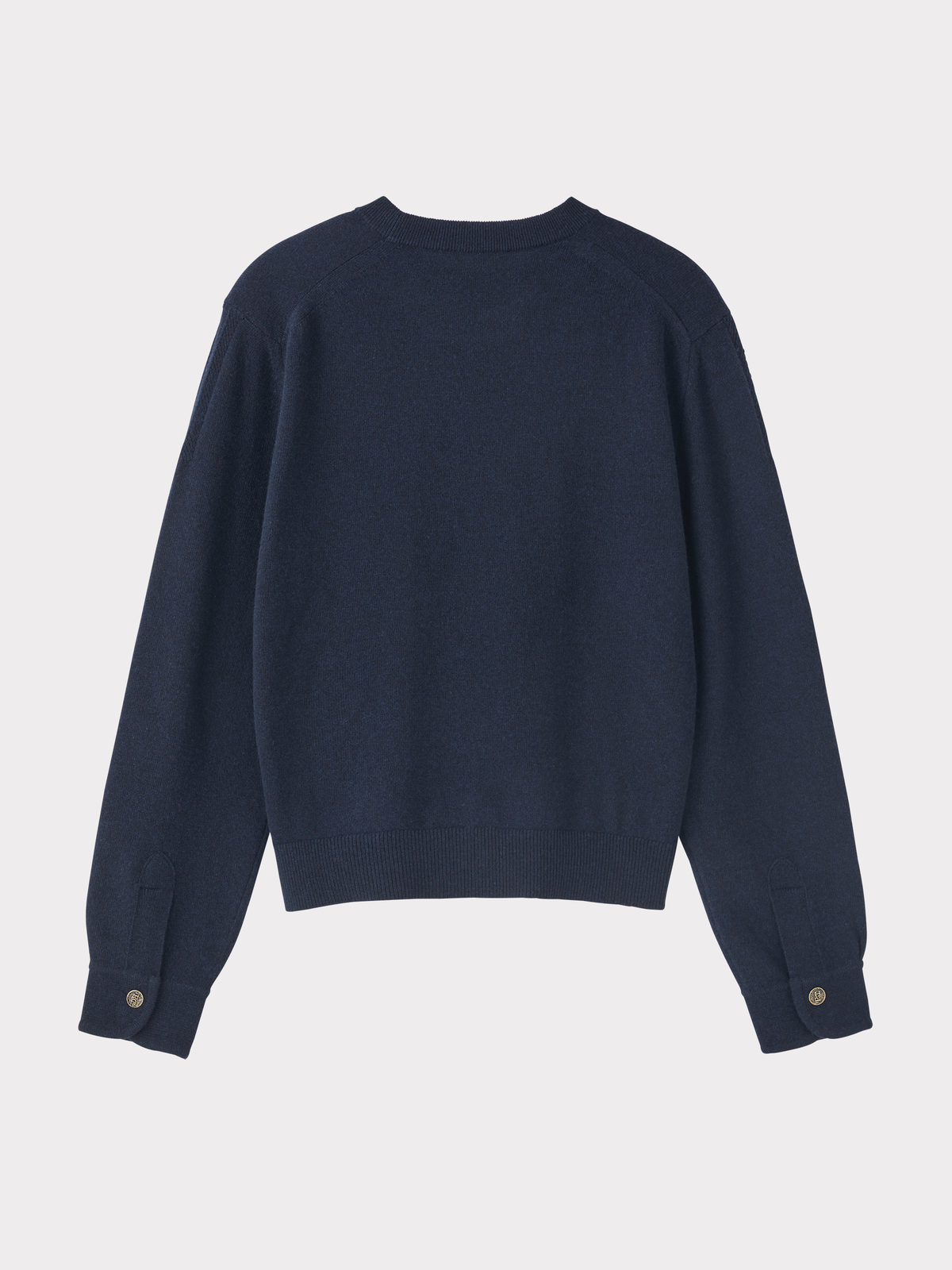 Recto - Shirt Cuffs Detail Knit Top (Indigo Navy) product image 3 | TRAB K-Fashion Australia
