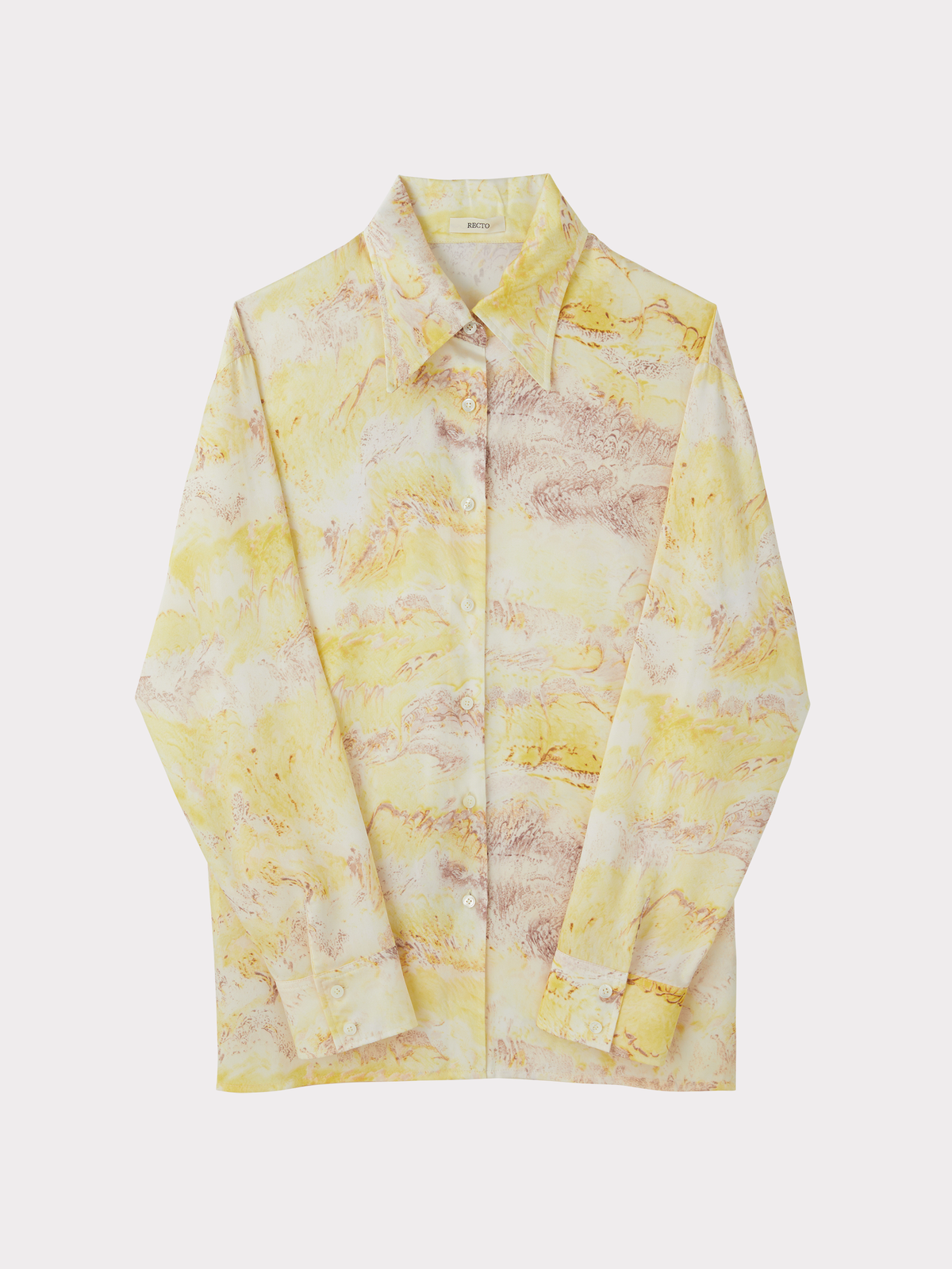 Recto - Marble Print Shirt (Lemon Yellow) product image 4 | TRAB K-Fashion Australia