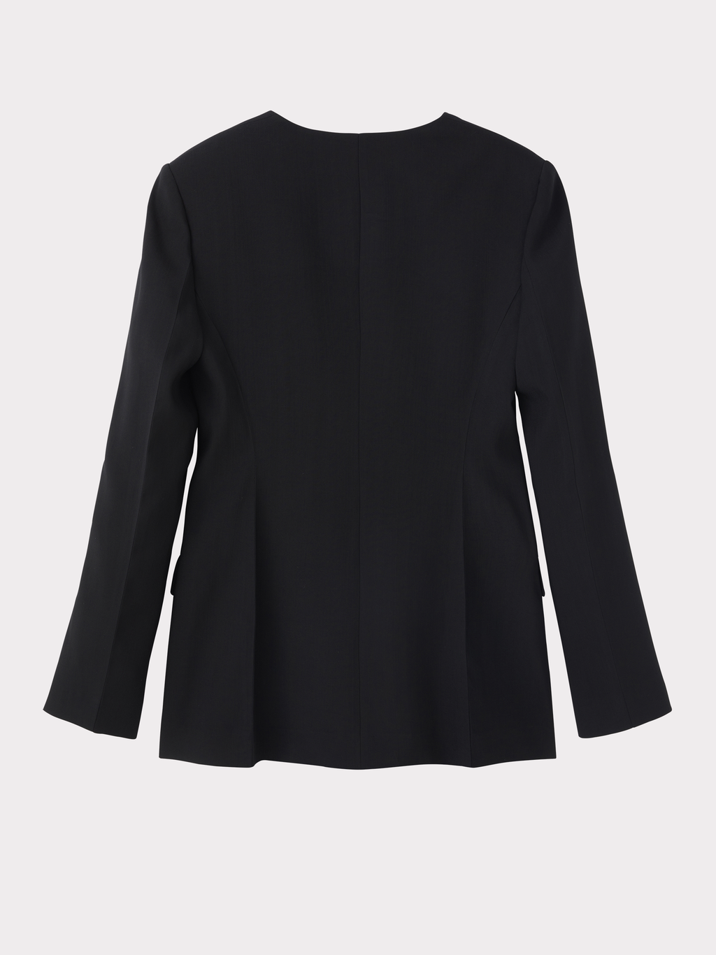 Recto - Curved Neck Fluid Long Jacket (Black) product image 5 | TRAB K-Fashion Australia