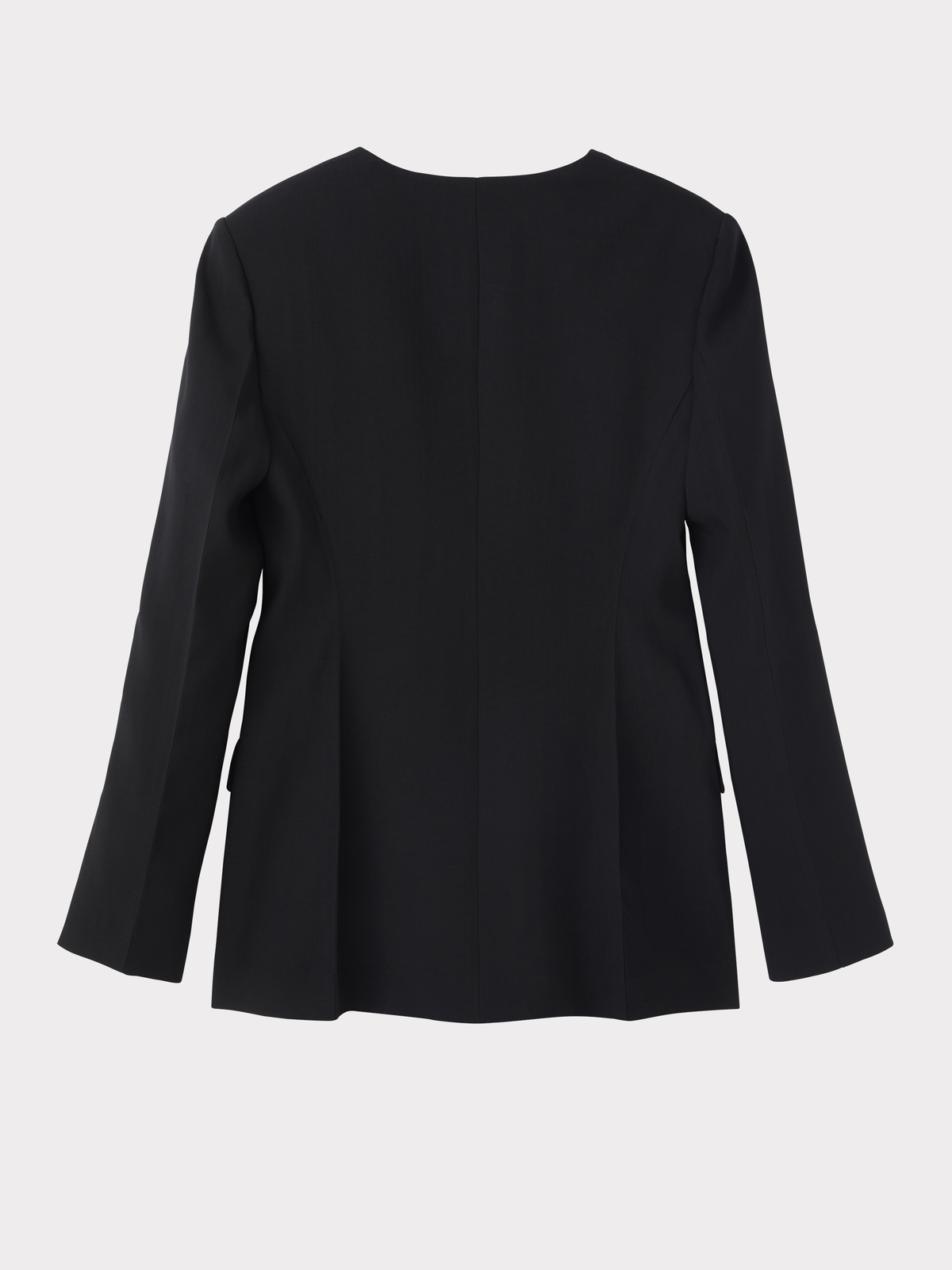 Recto - Curved Neck Fluid Long Jacket (Black) product image 5 | TRAB K-Fashion Australia