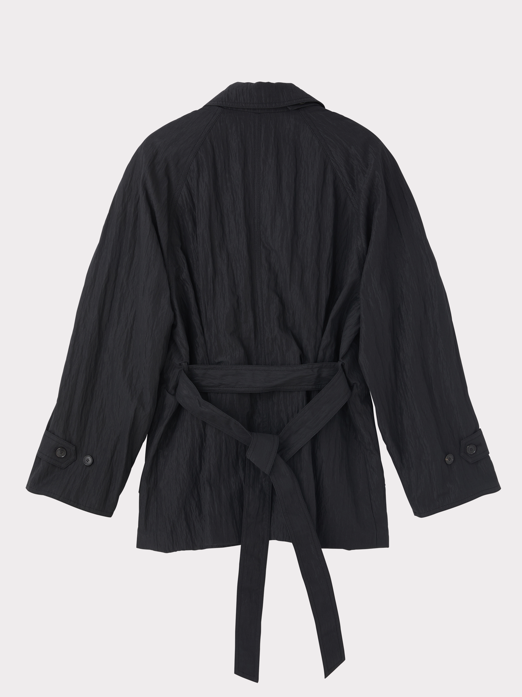 Recto - Raglan Sleeve Trench Jacket (Black) product image 4 | TRAB K-Fashion Australia