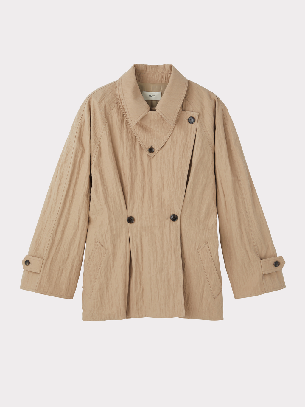 Recto - Raglan Sleeve Trench Jacket (Beige) product image 4 | TRAB K-Fashion Australia