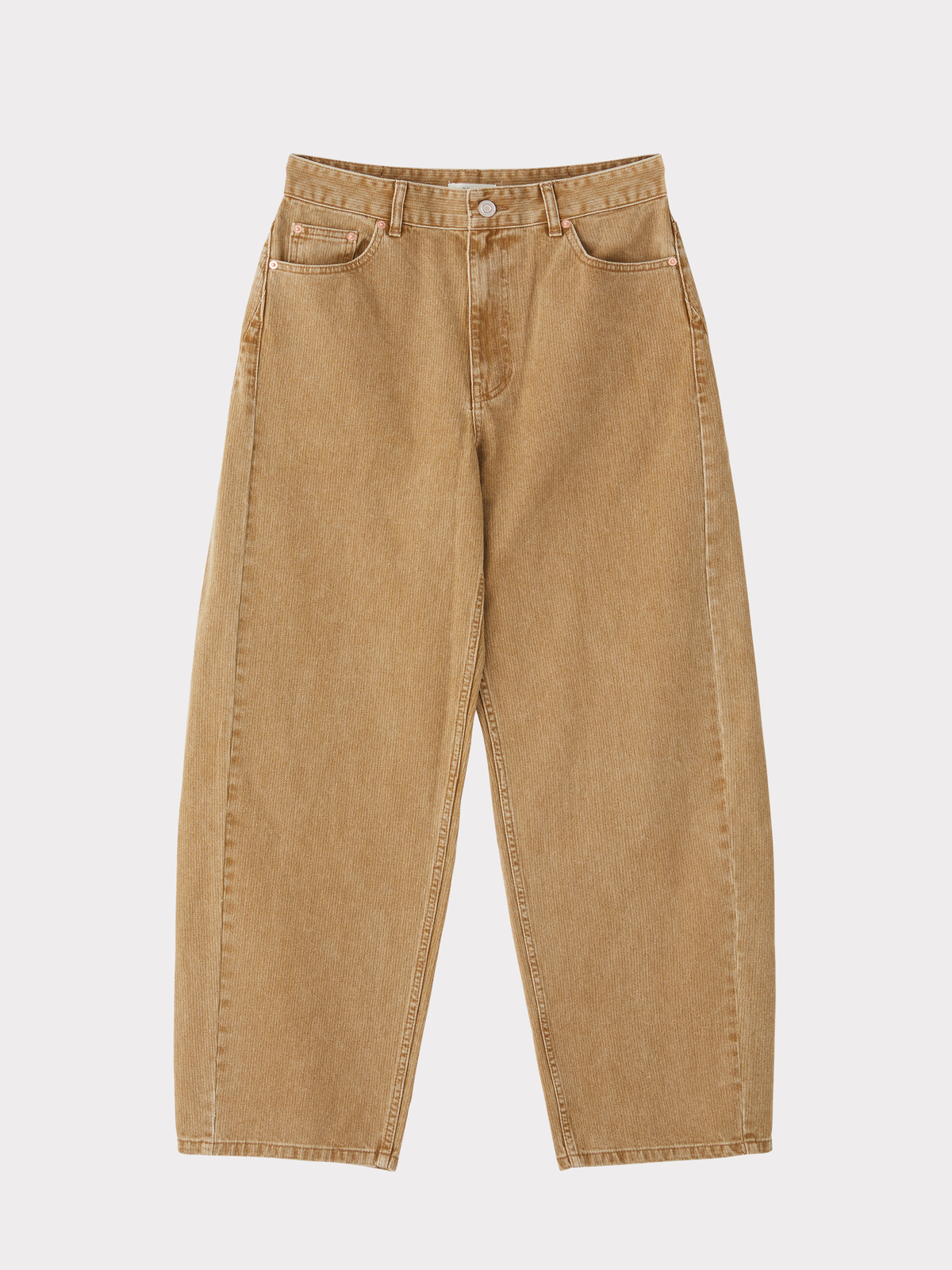 Recto - 90’s High-Rise Curved Leg Jeans (Beige) product image 3 | TRAB K-Fashion Australia