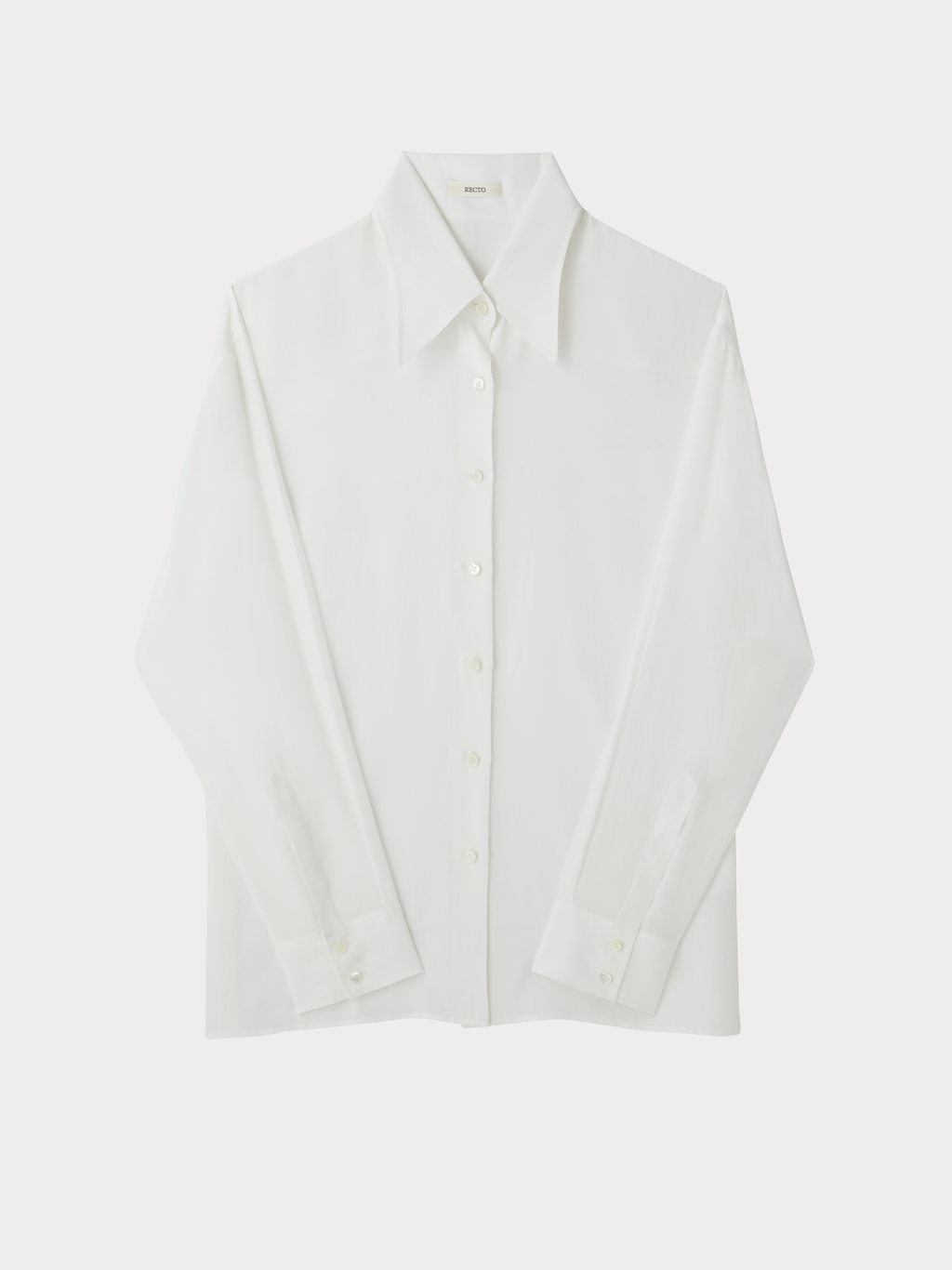Recto - Point Collar Fluid Shirt (Ivory) product image 4 | TRAB K-Fashion Australia
