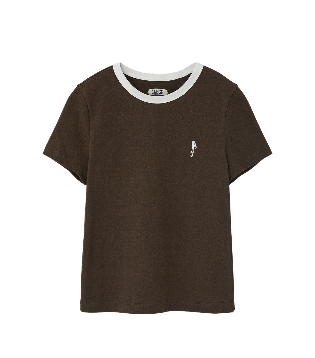 Llege - Womens Ringer Top (Brown) product image 1 | TRAB K-Fashion Australia