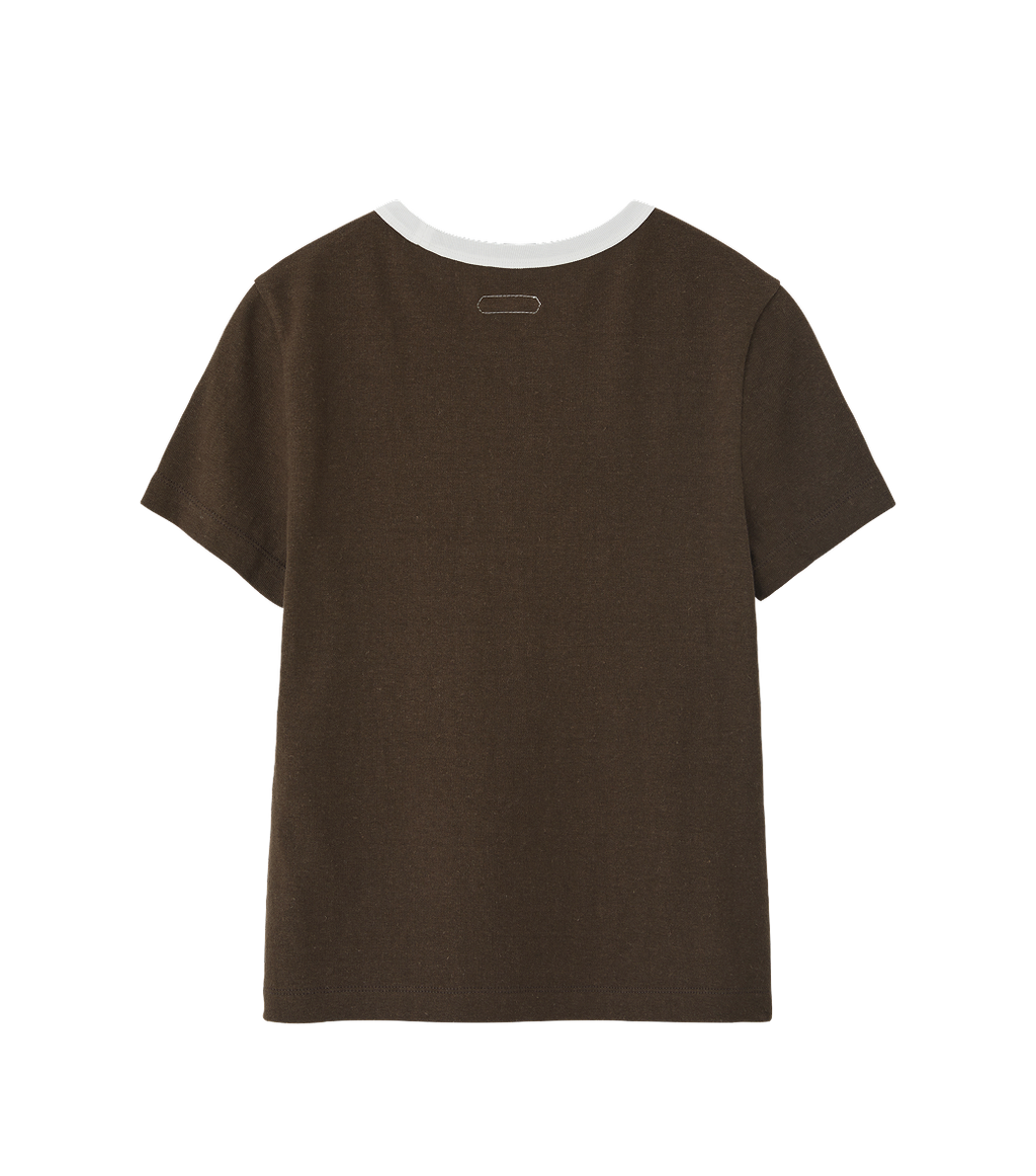 Llege - Womens Ringer Top (Brown) product image 2 | TRAB K-Fashion Australia