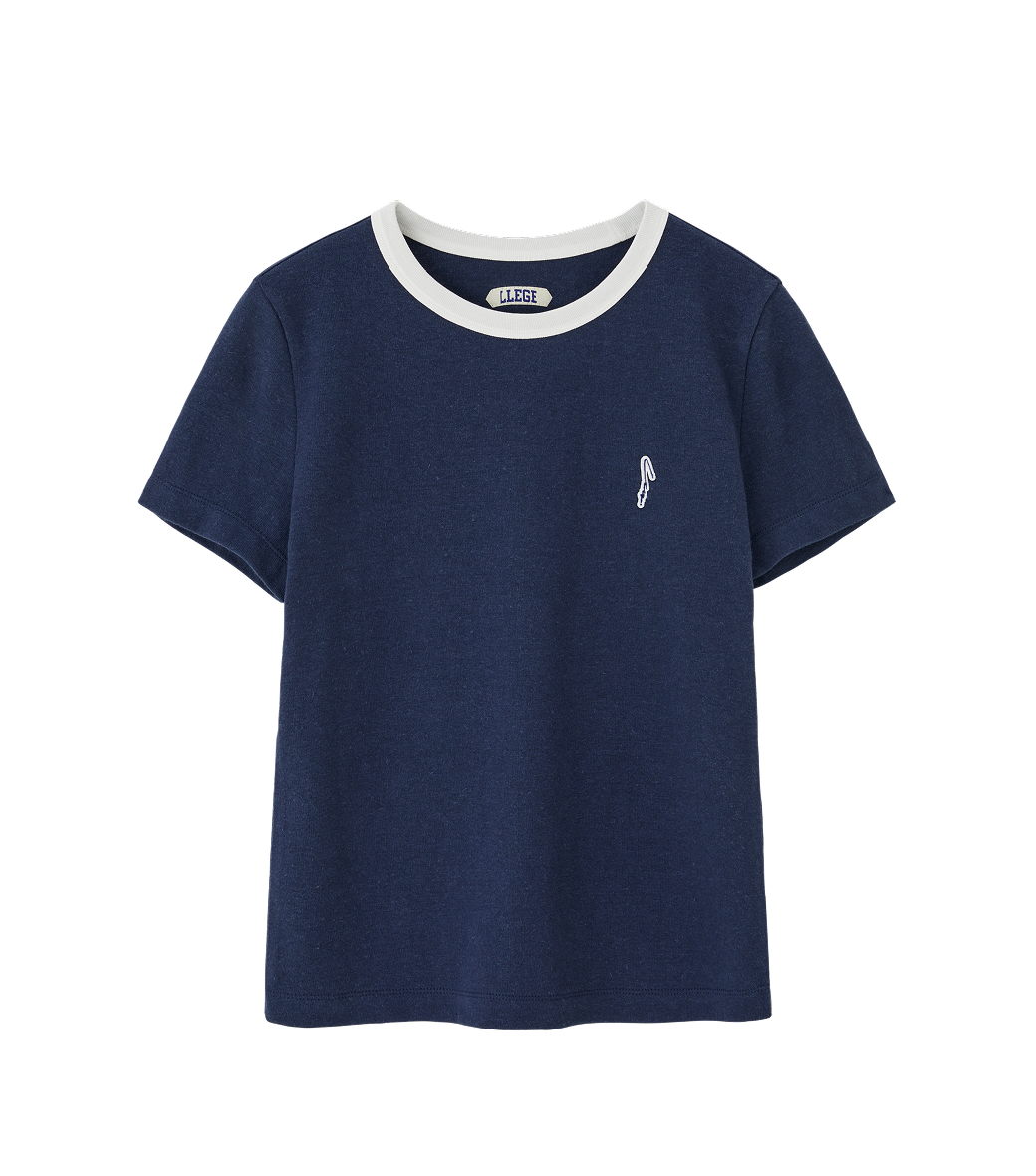 Llege - Womens Ringer Top (Navy) product image 1 | TRAB K-Fashion Australia