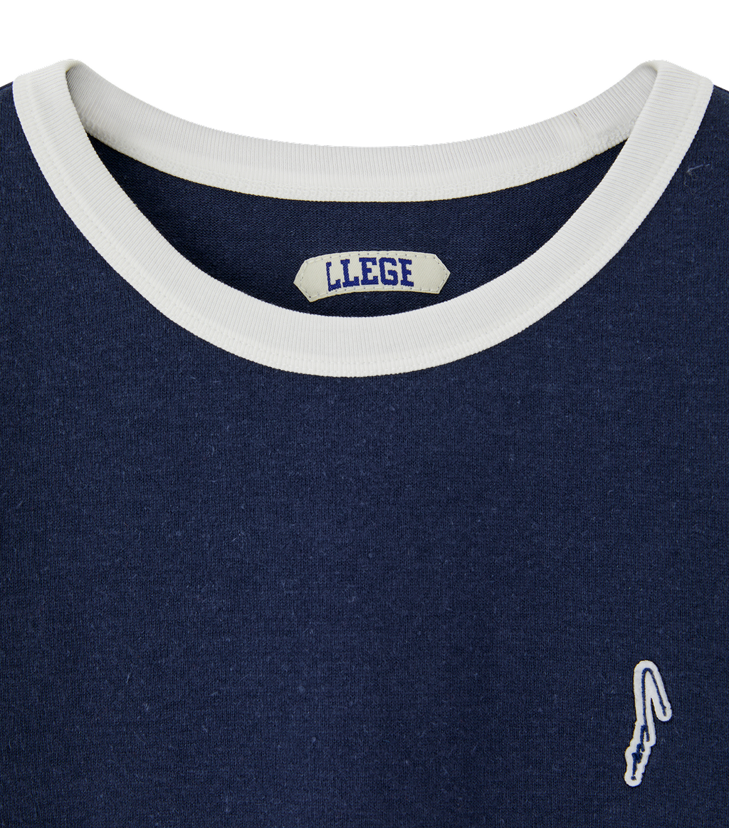 Llege - Womens Ringer Top (Navy) product image 3 | TRAB K-Fashion Australia