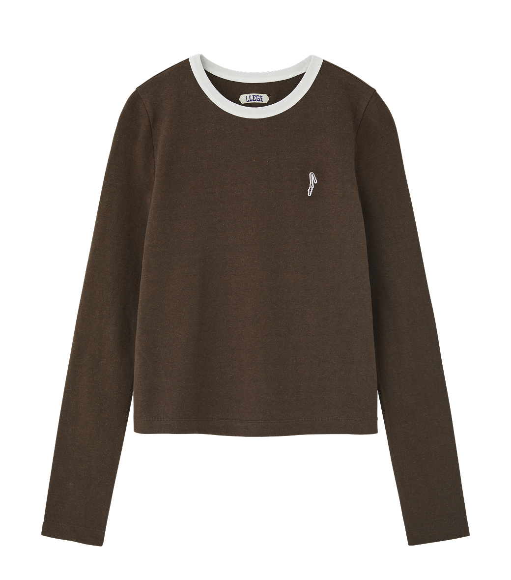 Llege - Womens Ringer Long Sleeve T-Shirt (Brown) product image 1 | TRAB K-Fashion Australia