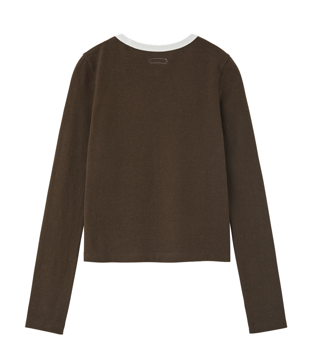 Llege - Womens Ringer Long Sleeve T-Shirt (Brown) product image 2 | TRAB K-Fashion Australia