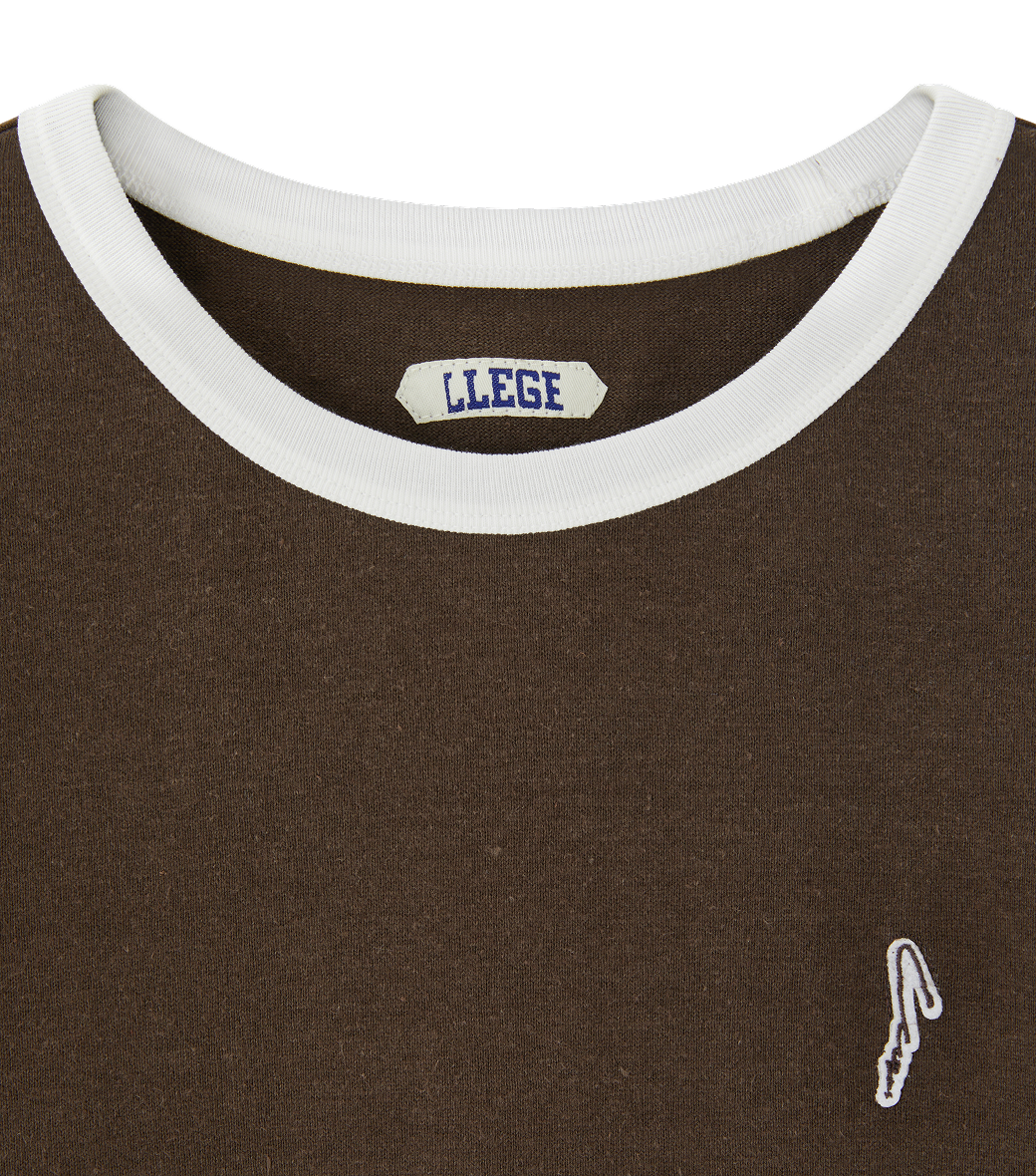 Llege - Womens Ringer Long Sleeve T-Shirt (Brown) product image 3 | TRAB K-Fashion Australia