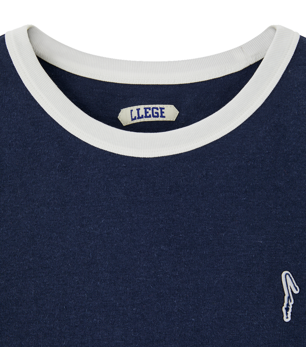 Llege - Womens Ringer Long Sleeve T-Shirt (Navy) product image 3 | TRAB K-Fashion Australia