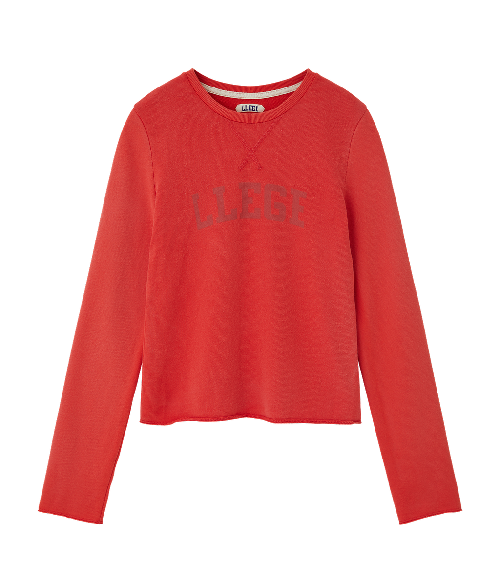 Llege - Classic Logo Long Sleeve Slim Top (Red) product image 1 | TRAB K-Fashion Australia