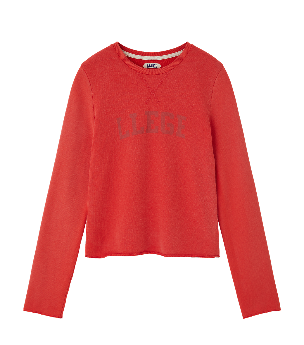 Llege - Classic Logo Long Sleeve Slim Top (Red) product image 1 | TRAB K-Fashion Australia