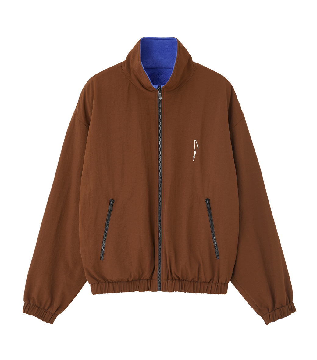 Llege - Reversible Fleece Track Jumper (Brown) product image 1 | TRAB K-Fashion Australia