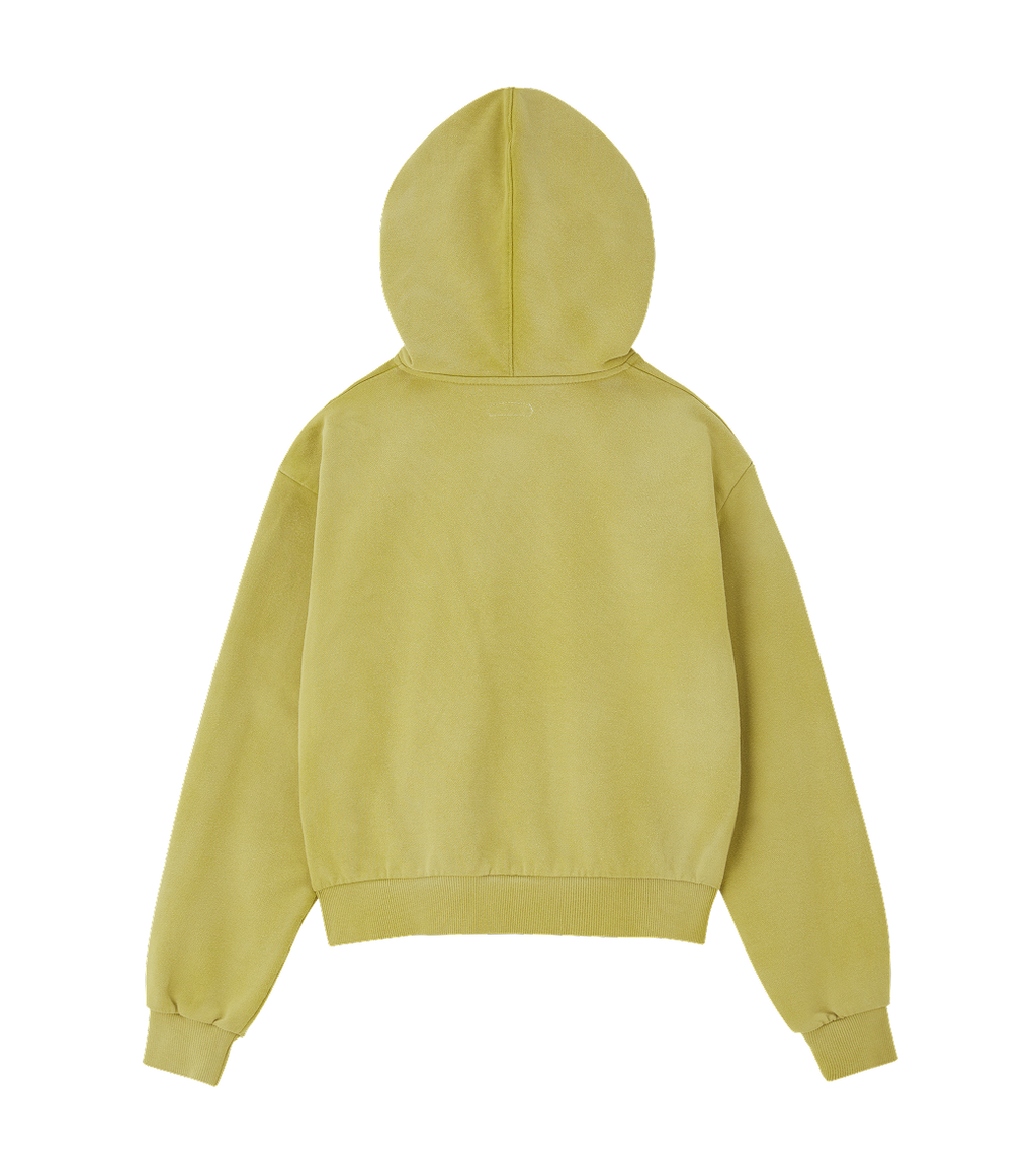 Llege - Cube Logo Cropped Hoody Zip-Up (Olive) product image 2 | TRAB K-Fashion Australia