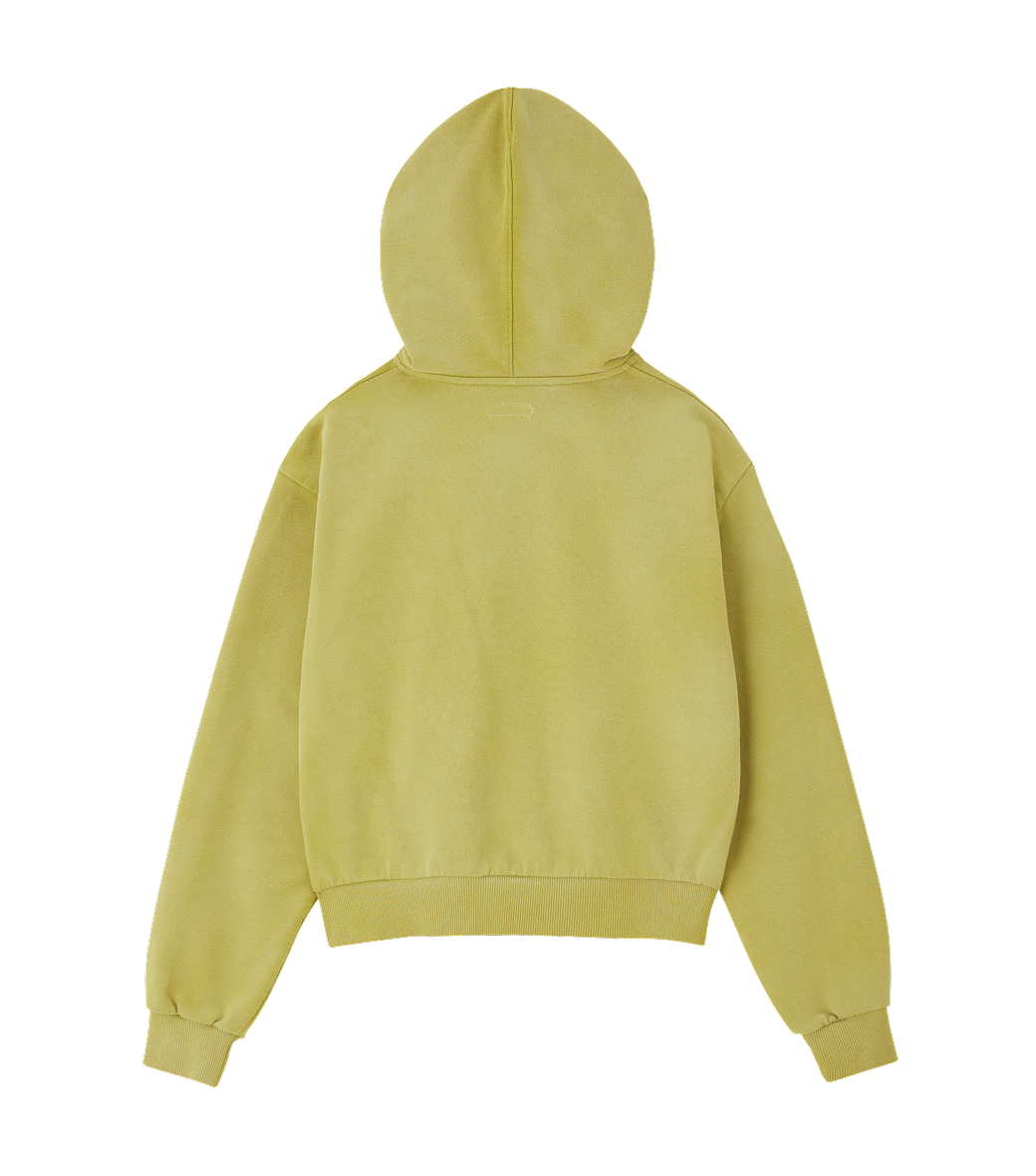 Llege - Cube Logo Cropped Hoody Zip-Up (Olive) product image 2 | TRAB K-Fashion Australia