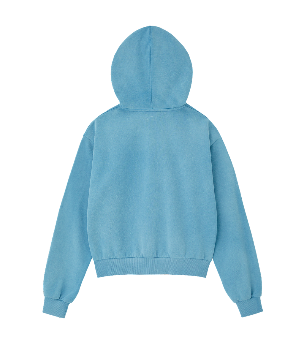 Llege - Cube Logo Cropped Hoody Zip-Up (Blue) product image 2 | TRAB K-Fashion Australia