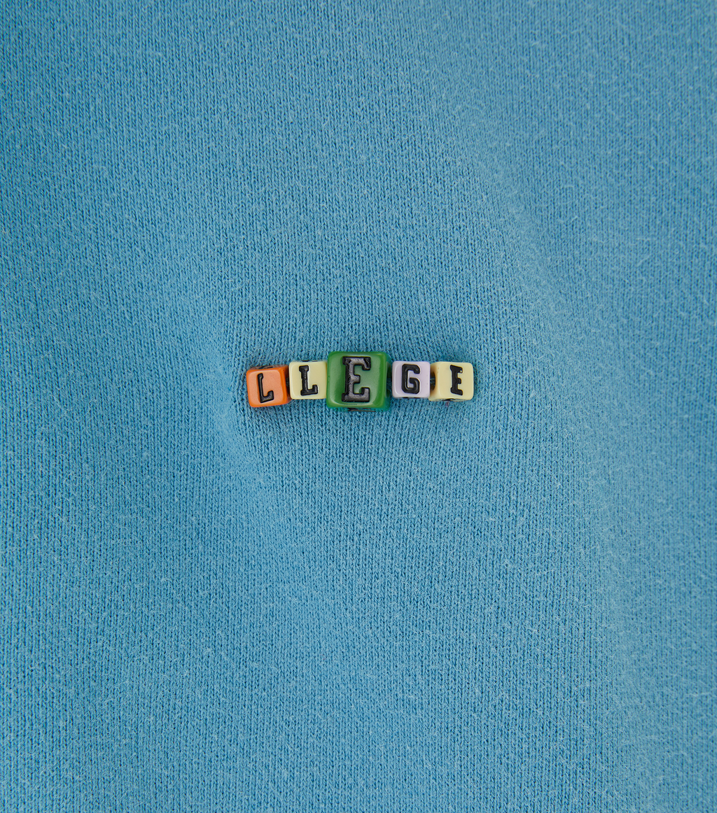 Llege - Cube Logo Cropped Hoody Zip-Up (Blue) product image 5 | TRAB K-Fashion Australia