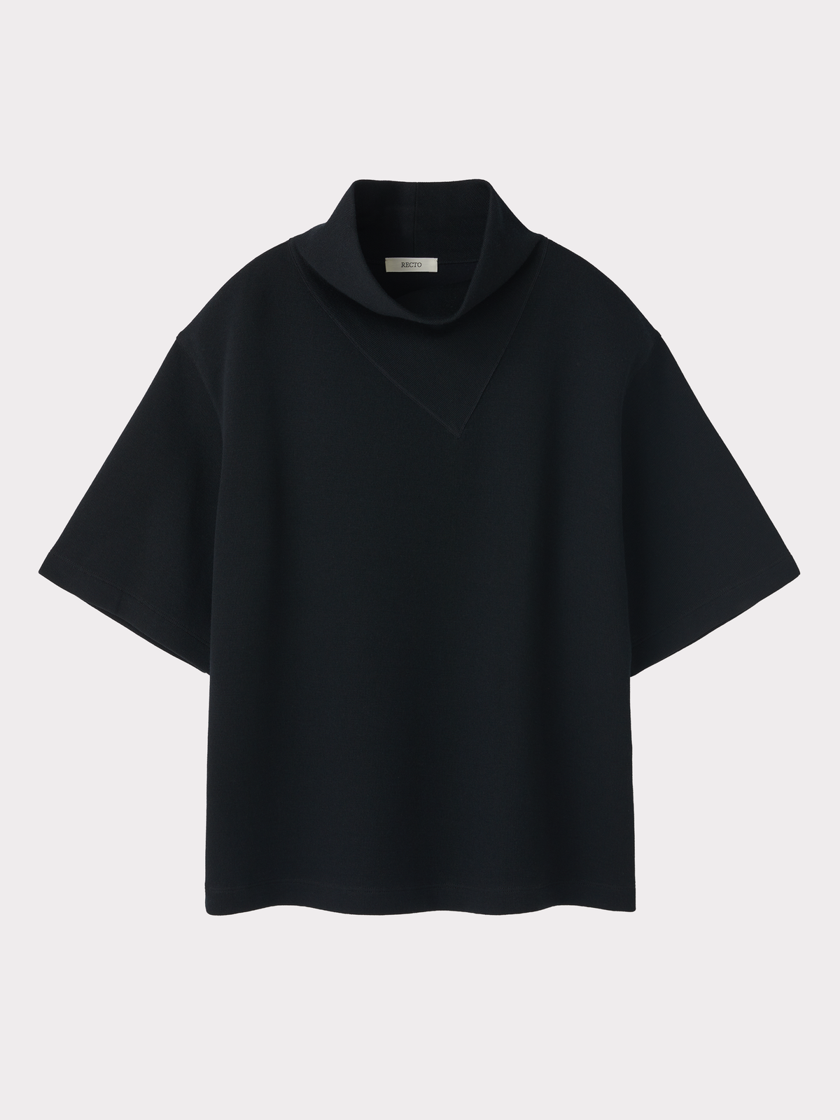 Recto - Scarf Neck Wool Jersey Top (Black) product image 1 | TRAB K-Fashion Australia