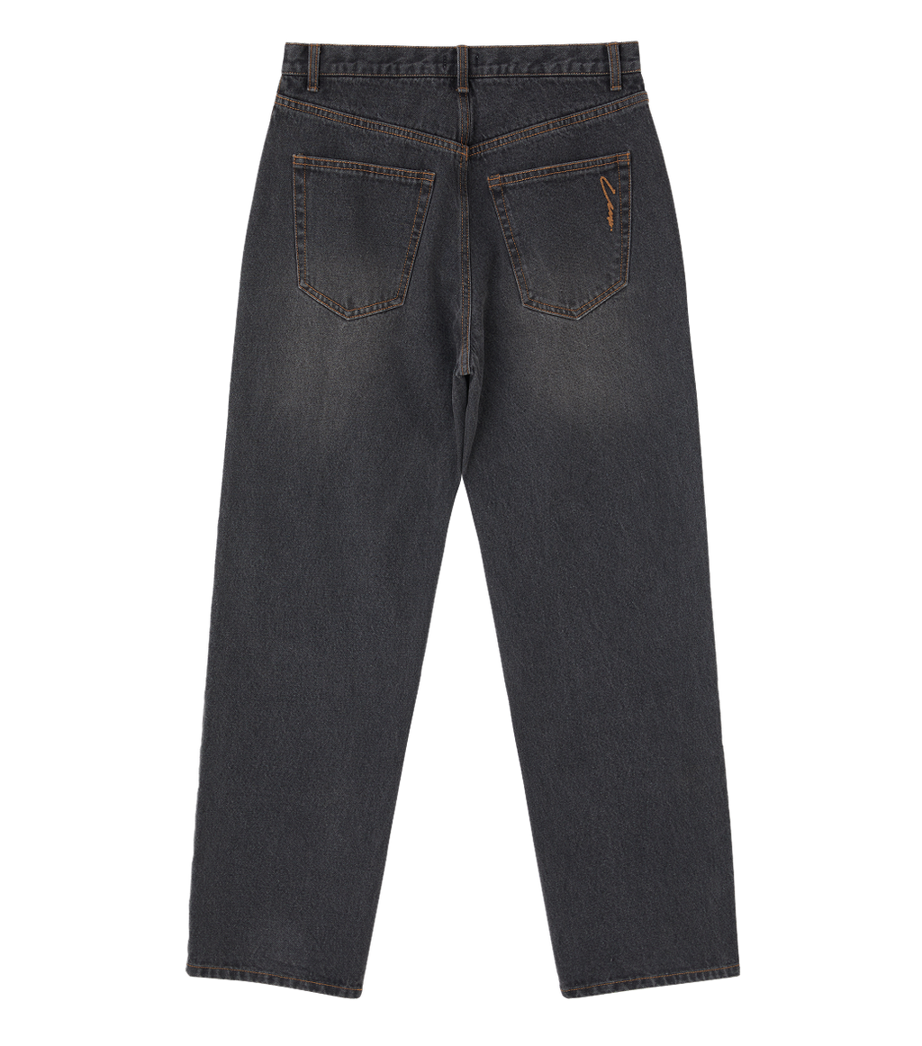 Llege - Washed Black Tapered Jeans (Black) product image 2 | TRAB K-Fashion Australia