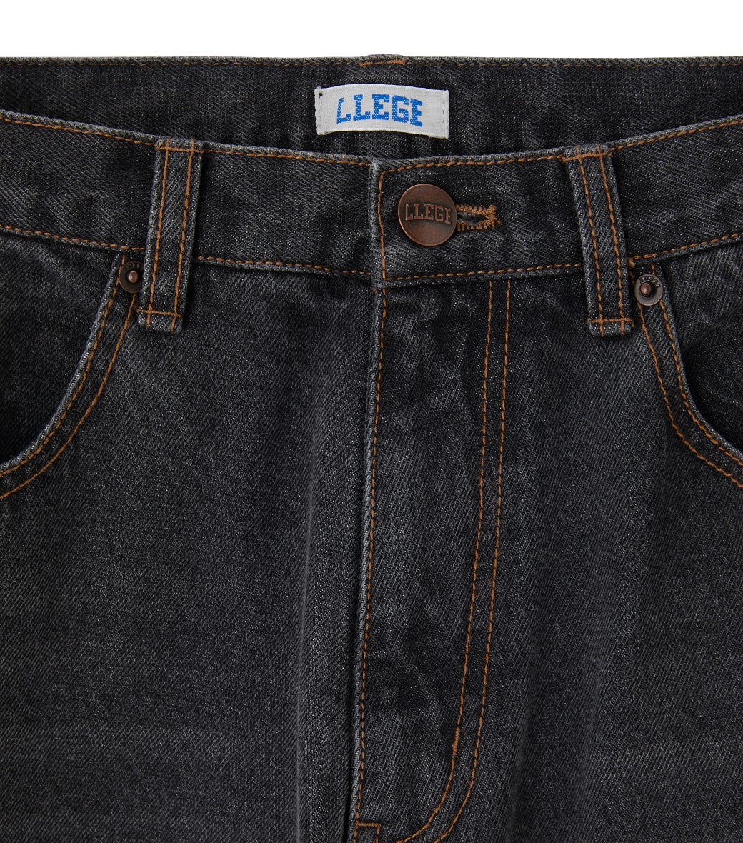Llege - Washed Black Tapered Jeans (Black) product image 3 | TRAB K-Fashion Australia