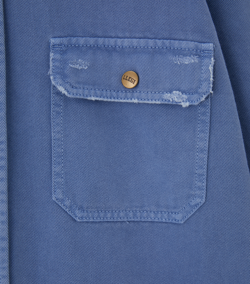 Llege - Distressed Denim Shirt Jacket (Blue) product image 4 | TRAB K-Fashion Australia