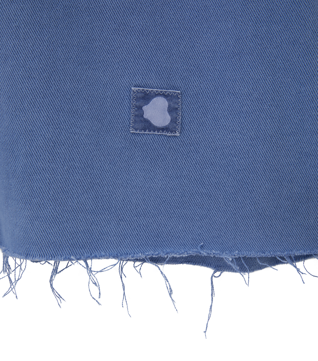 Llege - Distressed Denim Shirt Jacket (Blue) product image 5 | TRAB K-Fashion Australia
