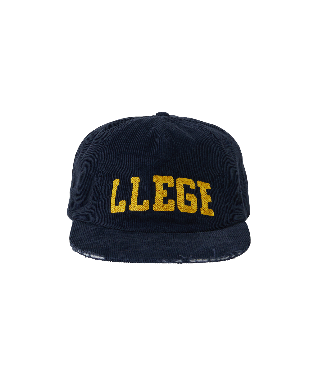 Llege - Logo Embroidery Corduroy Cap (Navy) product image 1 | TRAB K-Fashion Australia