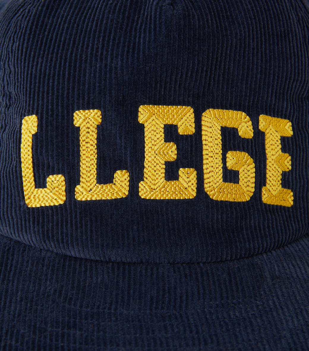 Llege - Logo Embroidery Corduroy Cap (Navy) product image 5 | TRAB K-Fashion Australia