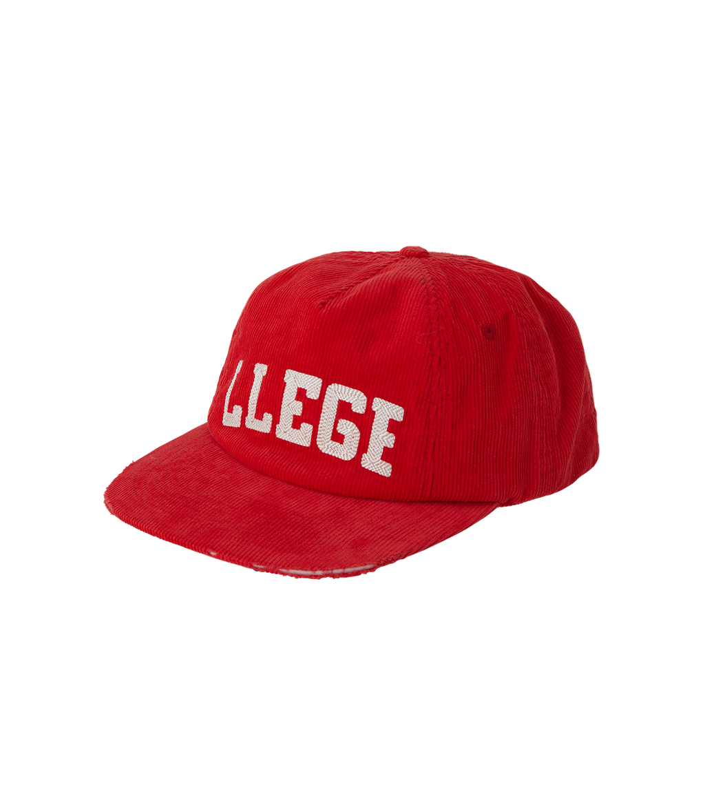 Llege - Logo Embroidery Corduroy Cap (Red) product image 2 | TRAB K-Fashion Australia