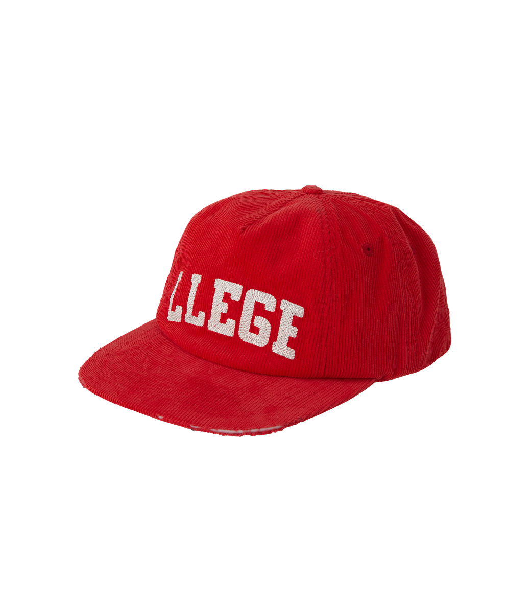Llege - Logo Embroidery Corduroy Cap (Red) product image 2 | TRAB K-Fashion Australia