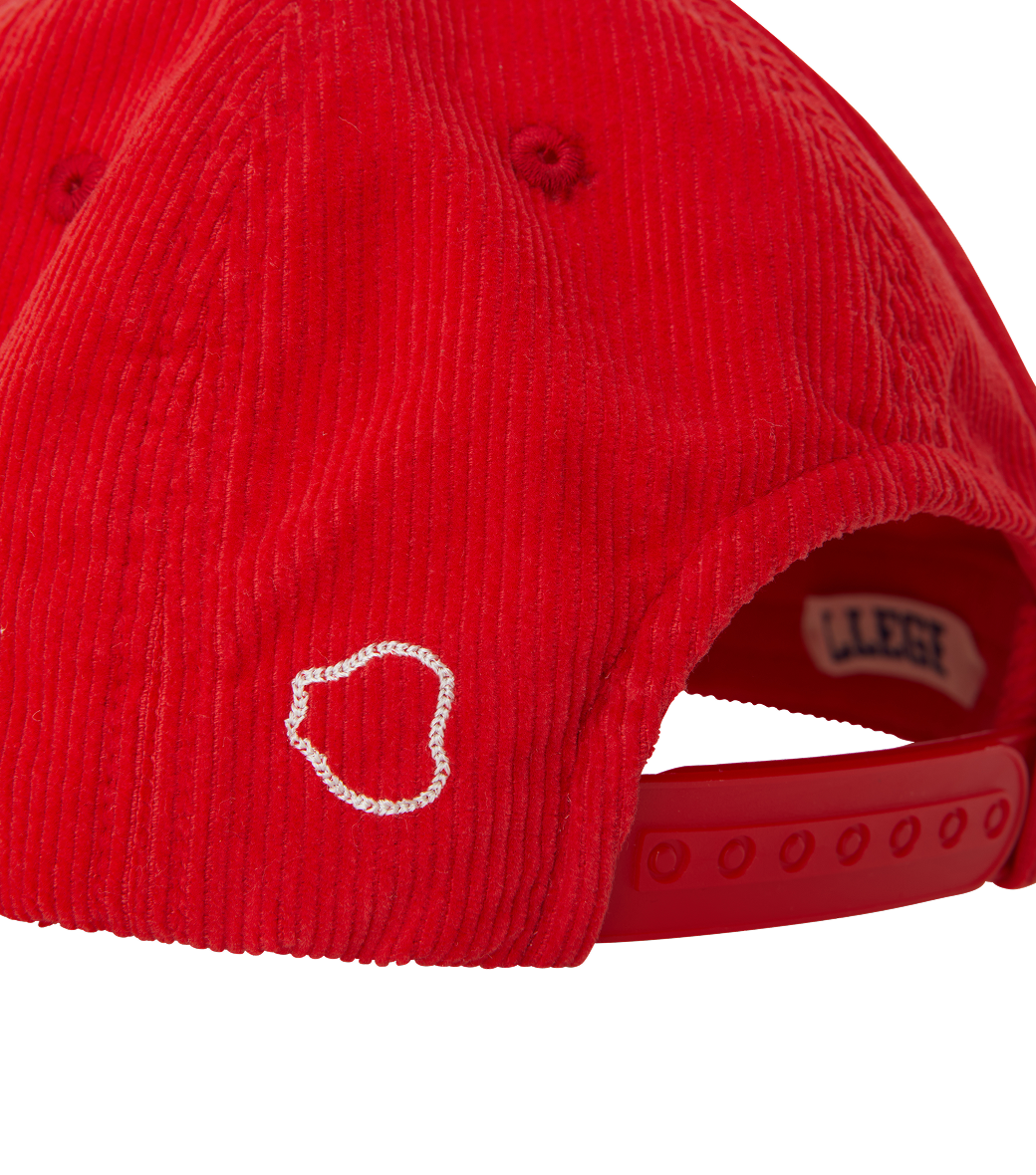 Llege - Logo Embroidery Corduroy Cap (Red) product image 6 | TRAB K-Fashion Australia